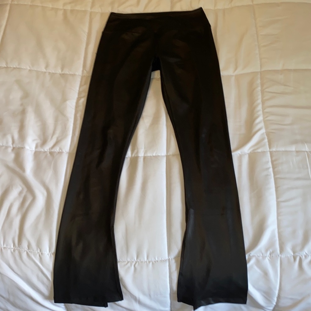 Carbon 38 Year of Ours black shimmer flare leggings